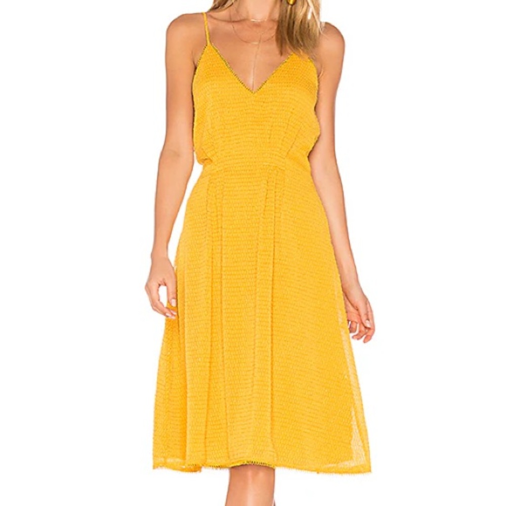 House of Harlow 1960 X Revolve Yellow Midi Sundress Size Small